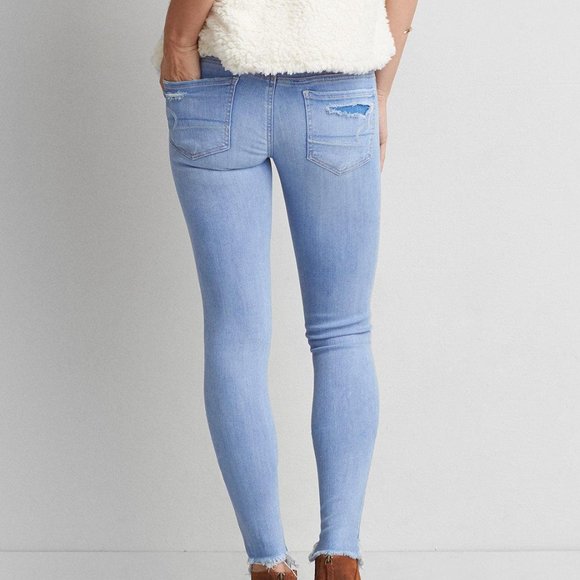 American Eagle Denim X Cafe Super Low Jeggings - Picture 2 of 6